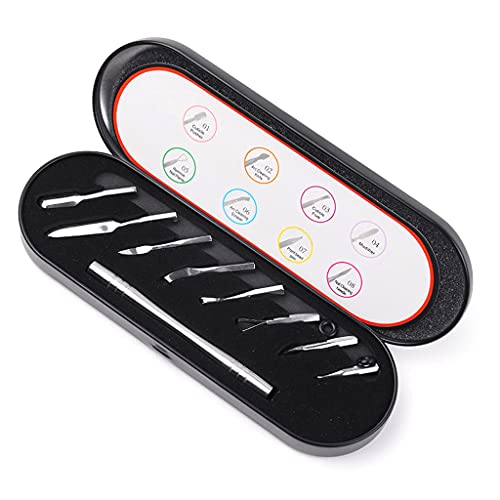 Gergxi Nagelhautschieber, 8-in-1 Nagelhautschieber-Set, austauschbarer Nagelreiniger, Maniküre-Werkzeug, Silber – Bild 6