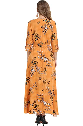Image of Casual Summer Dresses for Women 2026 Maxi Dress Flowy Bohemian Beach Party