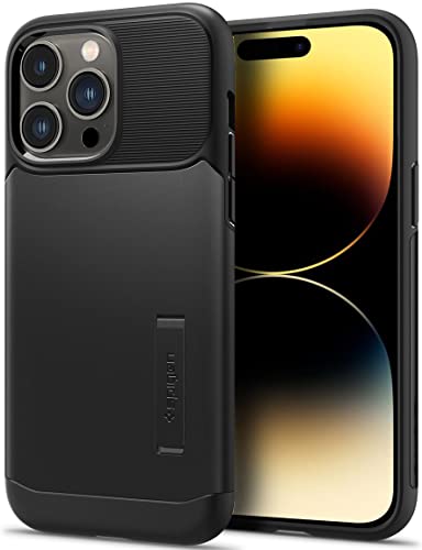 Spigen Slim Armor iPhone 14 Pro Noir : coque antichoc double couche