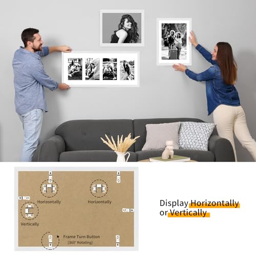 puthiac 22x28 Picture Frames for Wall - Minimalist 22x28 Oak Wood Frames, 22"x28" Poster Frame Wood, Natural Solid Wooden Picture Frames for Wall Art Photo and Prints(1 Pack, White)