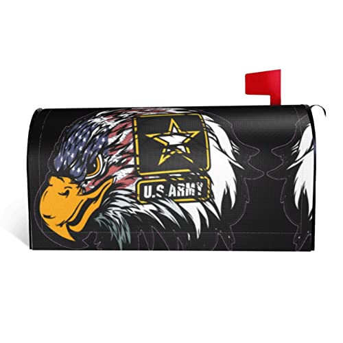 ASEELO US Army Cool Bandiera Americana Aquila Magnetica Cassetta Postale Copertura Giardino Cortile Decorazione Della Casa per Esterni Dimensioni Standard 40 X 52,8 cm