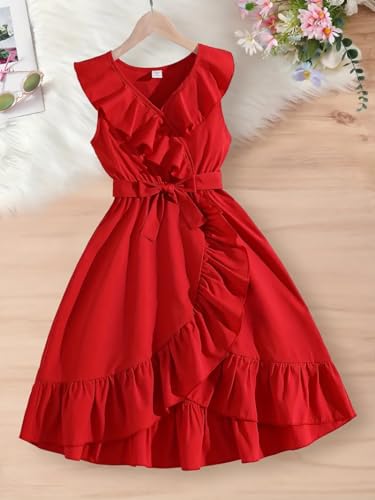 Image of PINK WINGS Girls Knee Length Cotton Dress
