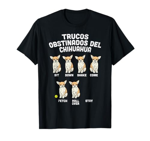 Truques chihuahua cão engraçado Chiwawa Dog Lover presente t-shirt, Preto, S