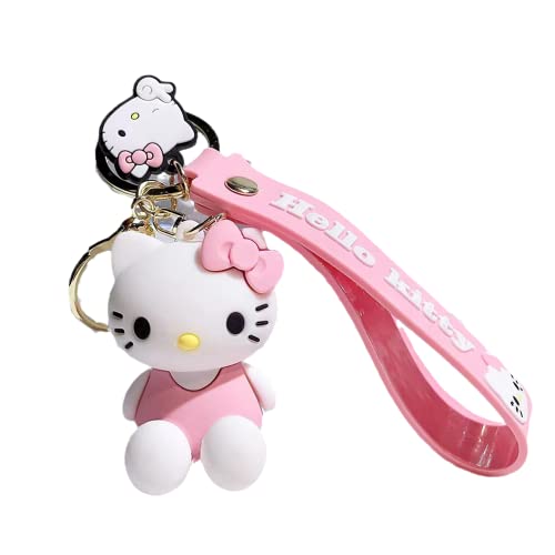 Xerial Cute Kitty Keychain Cartoon Cat & Kawaii Kitty Charms for Women - Gift for Girls Bag Accessories