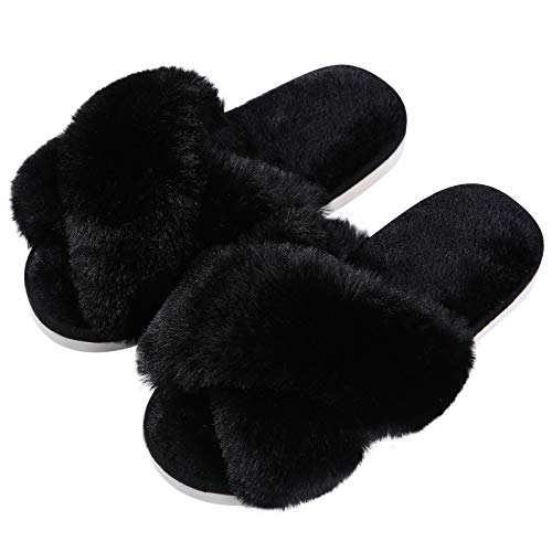 Buy Black fuzzy slippers In Pakistan Black fuzzy slippers Price