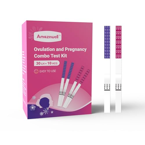 Amazewell Ovulation Test Strips, 10 Count Pregnancy Test Strips+ 30 Count Ovulation Predictor Kit for Home Detection, Over 99% Accurac,FSA HSA Eligible