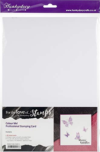 Stamp Cardstock A4 Hunkydory Color Me blanc pour éviter les bavures d'encre