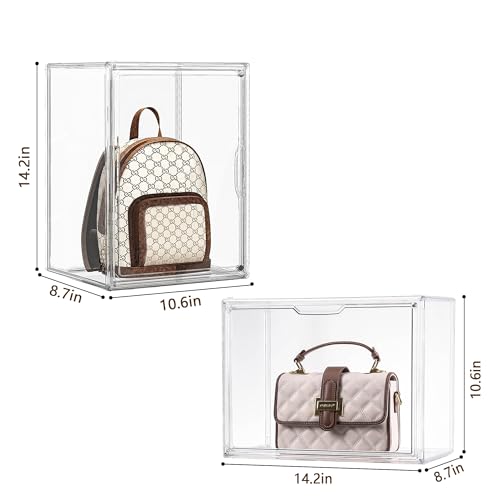ZLLZUU Purse Organizer for Closet, X-Large Acrylic Display Case 5 Pack - image 2
