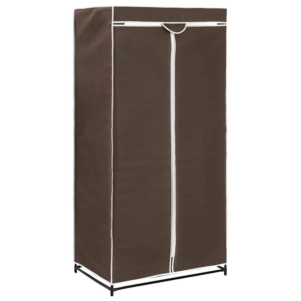 Garde-Robe Marron 75x50x160 cm Meuble de Rangement, Armoire Penderie pour Salon, Chambre, Dressing, Bureau