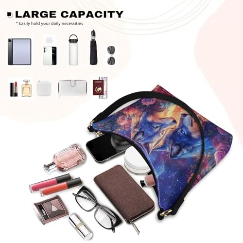 Image of Handbag for Women Leather Underam Shoulder Bag with Zipper Fashion Work Purse Waterproof Travel Wallet