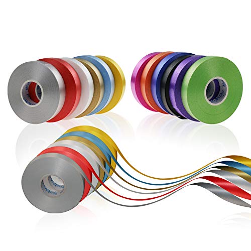 12 Colors Ribbons Ballon Double Face Curling Roll, 30 Yard Trim Embellishments Ribbon For Gift Wrapping Crafts Wedding Birthday Diy Bow Hair Accessories #TOP5