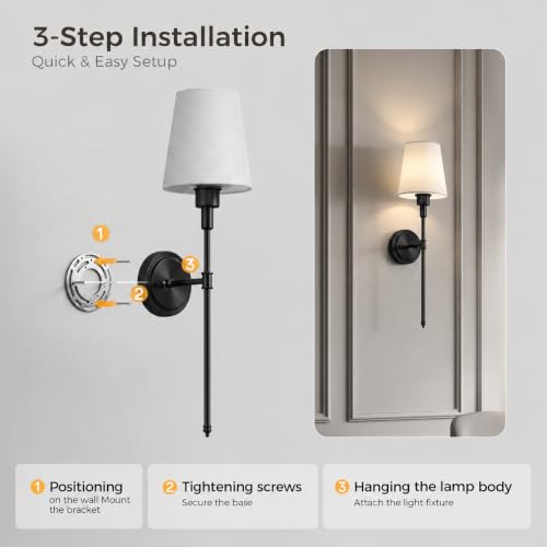 Image of Battery Operated Wall Sconce: Set of 2 Wireless Wall Light 12000mAh