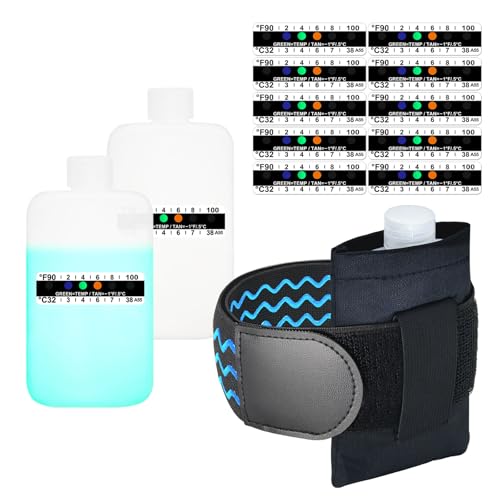 Thinner Urine Test Complete Kit - 3.5oz Translucent Empty Bottle, Non-Falling and Hi-Stretch Leg Strap, Urine Test Thermometer Sticker and Velour Lining Sample Bag, 100ml Urine Bottle Kit