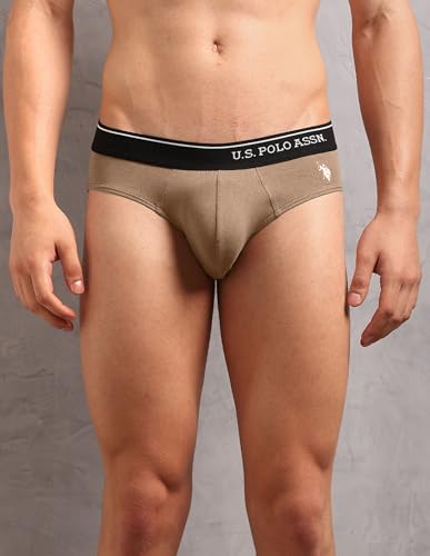 Image of U.S. Polo ASSN. Men's OEB18 Cotton Stretch Breathable Underwear Briefs - Pack of 2