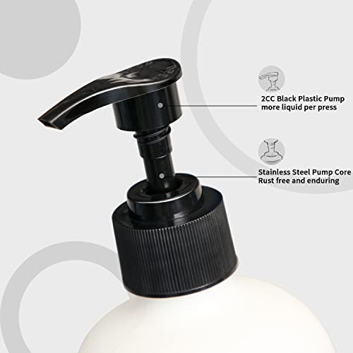 Momeemo White Soap Dispenser Bathroom Set, Contains Hand Soap Dispenser And Lotion Dispenser. Bathroom Soap Dispenser Set Suitable For Farmhouse Bathroom Decor, Bathroom Accessories Decor. (White) #TOP4