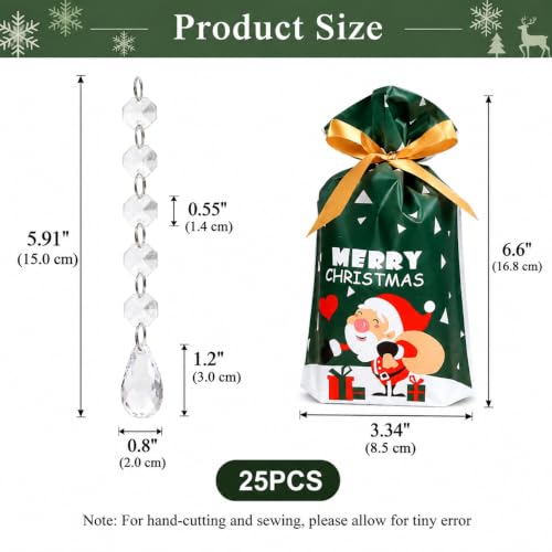 Christmas Tree Decorations Crystal Hanging Ornaments 25Pcs, Acrylic - image 5