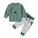 Sudadera para bebé Oso de Dibujos Animados Camiseta de Manga Larga Pantalones Traje Conjunto de Ropa de Basculador