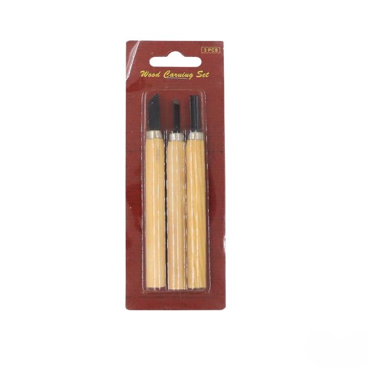 VINTAGER 3 Pcs Professional Wood Carving Chisel Knife Hand Tool Set for Basic Detailed Carving Woodworkers Gouges Tools-image-14