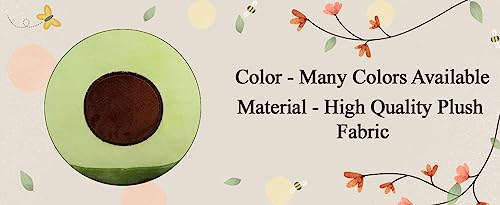 Image of Fun4you Avocado Soft Pillow Toy | Cute Plush Cushion Toy for Kids & Adults | Cuddly Fruit Shaped Soft Toy | Washable Hugging Pillow for Bedroom Sofa Decor & Birthday Gift