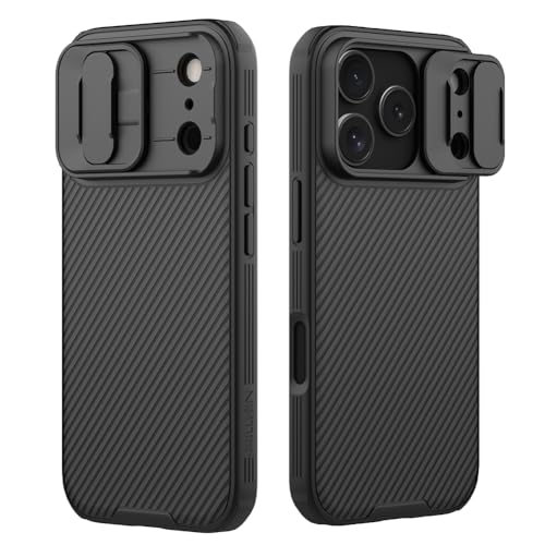 Image of Mangix for iPhone 17 Pro Case with Camera Cover,Slim Fit Thin Polycarbonate Protective Shockproof Cover with Slide Camera Cover, Upgraded Case for Phone 17 Pro 6.3inch 2025 Black
