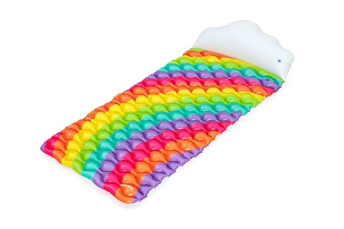 Colchoneta flotante inflable Rainbow Dreams para relajarse en la piscina
