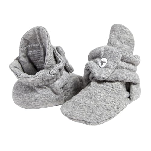 Burt's Bees Baby Girls Booties Organic Cotton Newborn Essentials Shoes, Gender Neutral Color for...