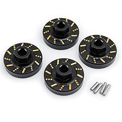 QUPA AM STORE RC Brass Wheel Hex Hub Extension Adapter Spacer for 1/24 1/18 RC Crawler Car Axial SCX24 TRX4M Upgrade