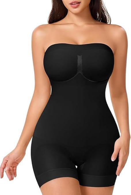 Strapless Shapewear Bodysuit for Women | Seamless Full Body Shaper with Tummy Control | Snatched Slimming Bodysuit | Invisible Under Dresses, Party, Bridal & Daily Use-image-20