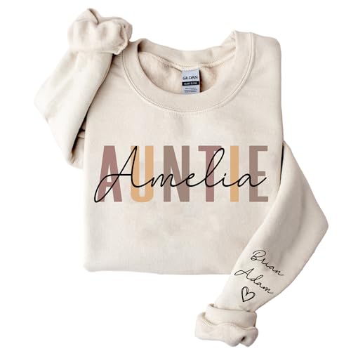 Dilypod Personalized Auntie Name Sweatshirt cover