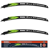 INWELL 15 Inch Japanese Teeth Reciprocating Saw Blades, Ultra-Fast Arc Edge Blades for Wood Pruning and Tree Cutting, 6TPI Reciprocating Saws Compatible with Most Tools