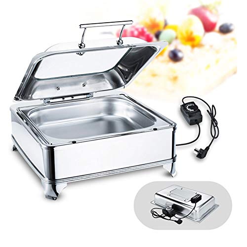 Aprilhp Warmhaltebehälter Essen, Buffetwärmer Elektrisch Stövchen Speisewärmer Warmhalteplatte Chafing Dish Set mit… – Bild 5