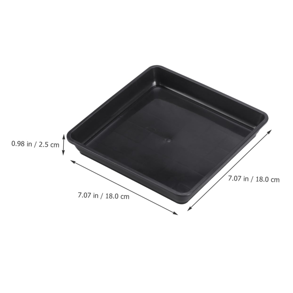 Bandejas De Goteo para Plantas 15 Unidades Resistentes De Plástico Base Cuadrada 18x18 Cm Ideales para Macetas En Casa y Jardín
