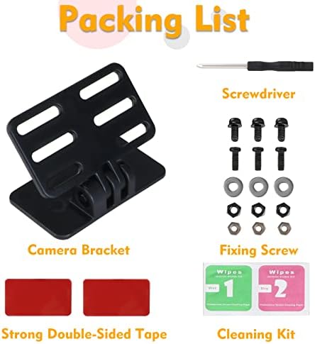 Reversing Camera Bracket No DrillingRear Window Bracket for Most Rear Camera Dash Cam Rear View Camera Dash Camera Mounting Holder Easy Install 180° Angle Adjustment Reverse Camera Inside the car