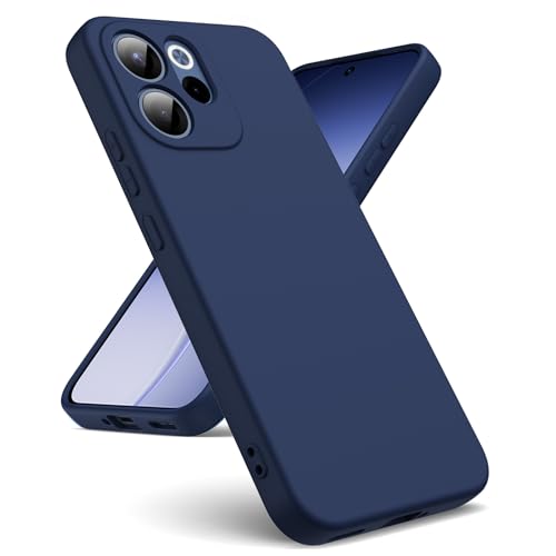 Oududianzi - Cover per Oppo Reno 15 F 4G / 5G, Custodia Silicone Liquido, Interno in Microfibra Morbida, Protezione Antiurto Resistente - Blu Notte