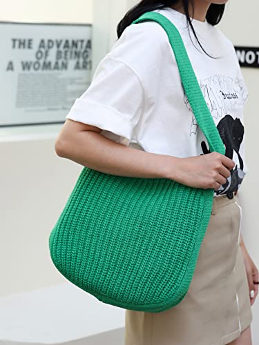 Image of ENBEI Women's Crochet Tote Bag Knit Shoulder bag,Aesthetic Bag,Cute Eco-Friendly Tote for Travel,Daily Use,Gift Box Packaging