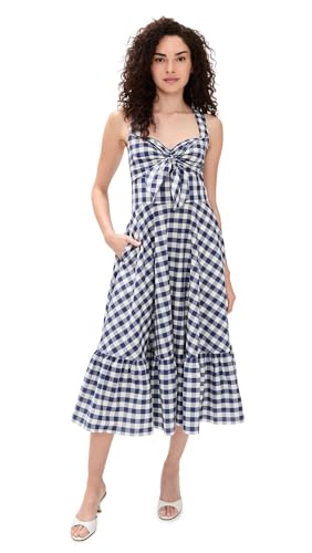 Shoshanna Womens Nellie Dress Navy/Optic 4