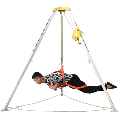 HeavyDuty Rescue Tripod for Confined Spaces Adjustable Fire Rescue Equipment Lifesaving Hoisting Tripod Emergency Response Gear for Safety