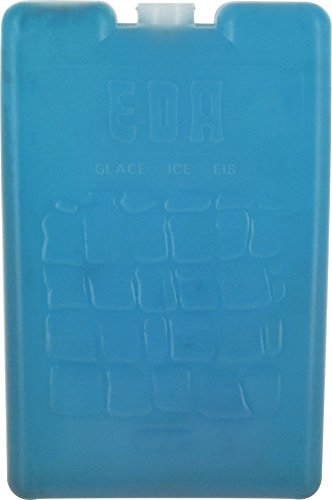 EDA - Pain de Glace Rigide 1 kg - Conservation au Frais - 22 x 11,5 x 5 cm - Bleu