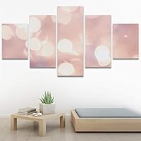 SIGNWIN 5 Panel Canvas Wall Art Abstract Closeup Colorful Digital Art Lights for Home Decorations Ready to Hang - 60