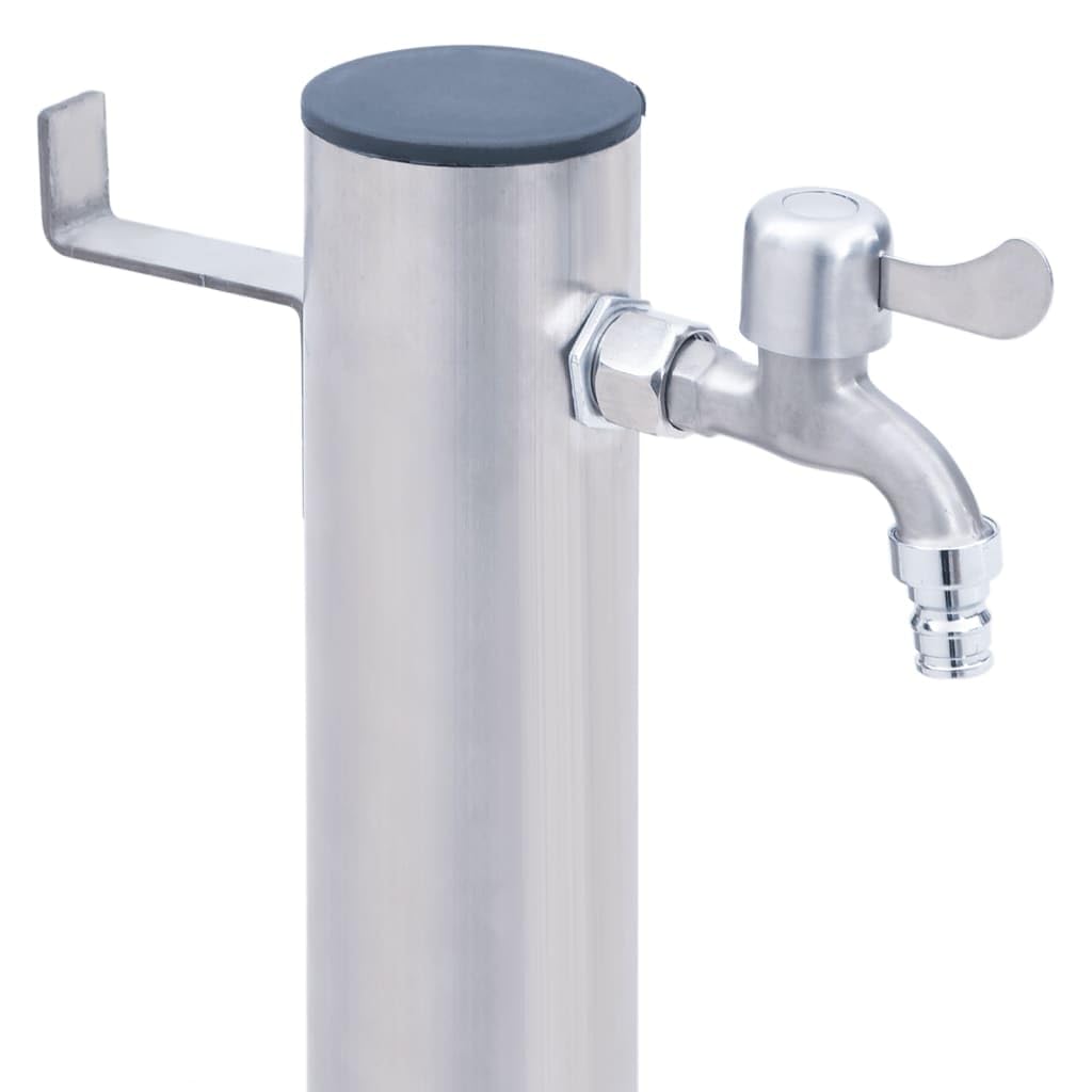 Colonna d'Acqua da Giardino 100 cm Acciaio Inox Rotonda,Fontana da giardino, per esterno. Fontanella a colonna moderna,in acciaio