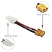 LinsyRC 4pcs XT60 Plug Female Connector to Big-Tamiya Plug Male Connector Adapter with 3.93inch 14AWG Silicone Wire