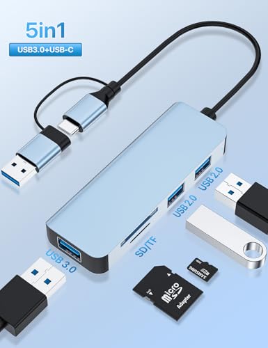 Extensor multipuerto USB C de aluminio premium con transferencia USB 3.0 y ranuras SD 2