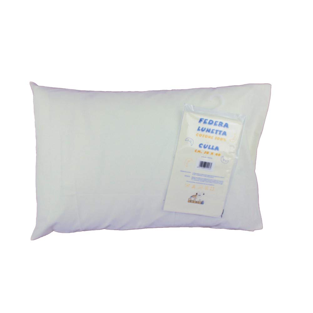 Bubabù White Lunetta Cot Cushion Cover 30 X 40 Cm (Pillowcase 30 X 40 Cm, )