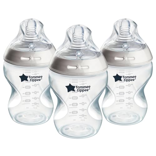 Tommee Tippee Biberones, biberón anticólicos Natural Start, 260 ml, con tetina anatómica para un agarre natural, válvula anticólicos, pack de 3 Tommee Tippee Biberones, biberón anticólicos Natural Start, 260 ml, con tetina anatómica para un agarre natural, válvula anticólicos, pack de 3