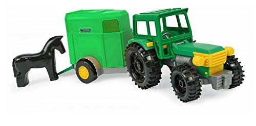 Wader Traktor mit Anhänger 36 cm grün
