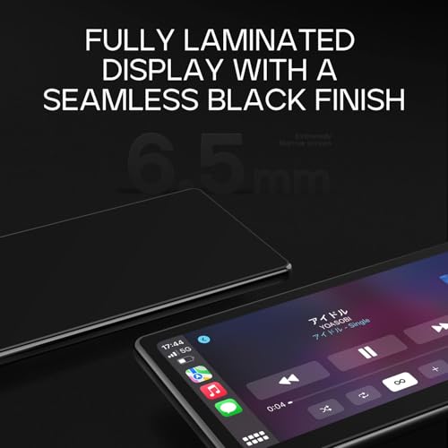 [2024 Fully Laminated Screen] CarpodGo T3 Pro Portable 60fps Wireless Carplay Android Auto, 8.9" 1920 x 720 IPS Touch Screen Car Stereo, Display-Only BT Mode Supports Steering Wheel Controls