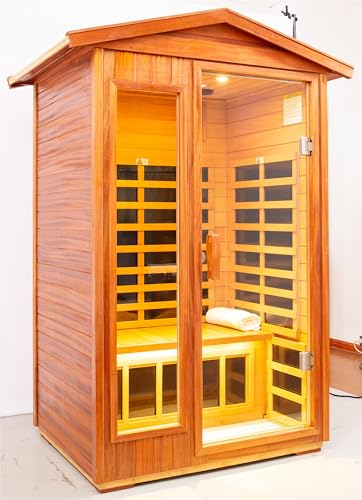 Two Person Far Infrared Khwood Outdoor Sauna Room (Left Right)