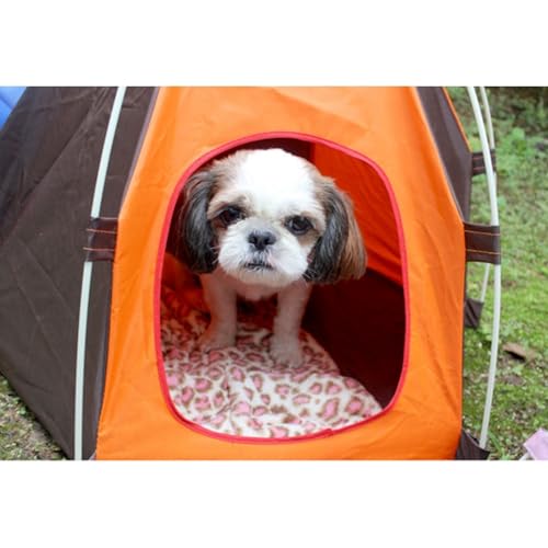 minkissy Waterproof Foldable Pet Tent 21X28X22 Inch Portable Dog House Kennel for Small Dogs Puppies Cats Indoor Outdoor Shelter - Image 4