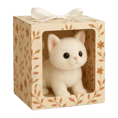 Gato Robótico Realista | Muñeco De Peluche Interactivo para Gatos | Camina Mueve Cola Maúlla como Gatito Real Regalo Cumpleaños Navidad Niños Niñas