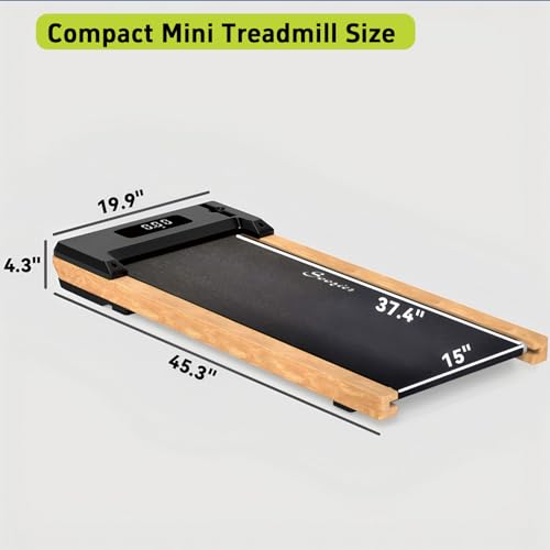 Image of Portable Walking Pad with Handle Bar for Home & Office, Under Desk Treadmill with Remote Control,3.0HP 0.6-3.7 MPH Walking Vibration Pad, Low Noise Electric Walking Machine